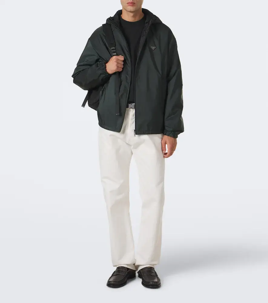 Prada Re-Nylon logo hooded jacket | Thumbnail 2 Prada Re-Nylon logo hooded jacket | Thumbnail 2