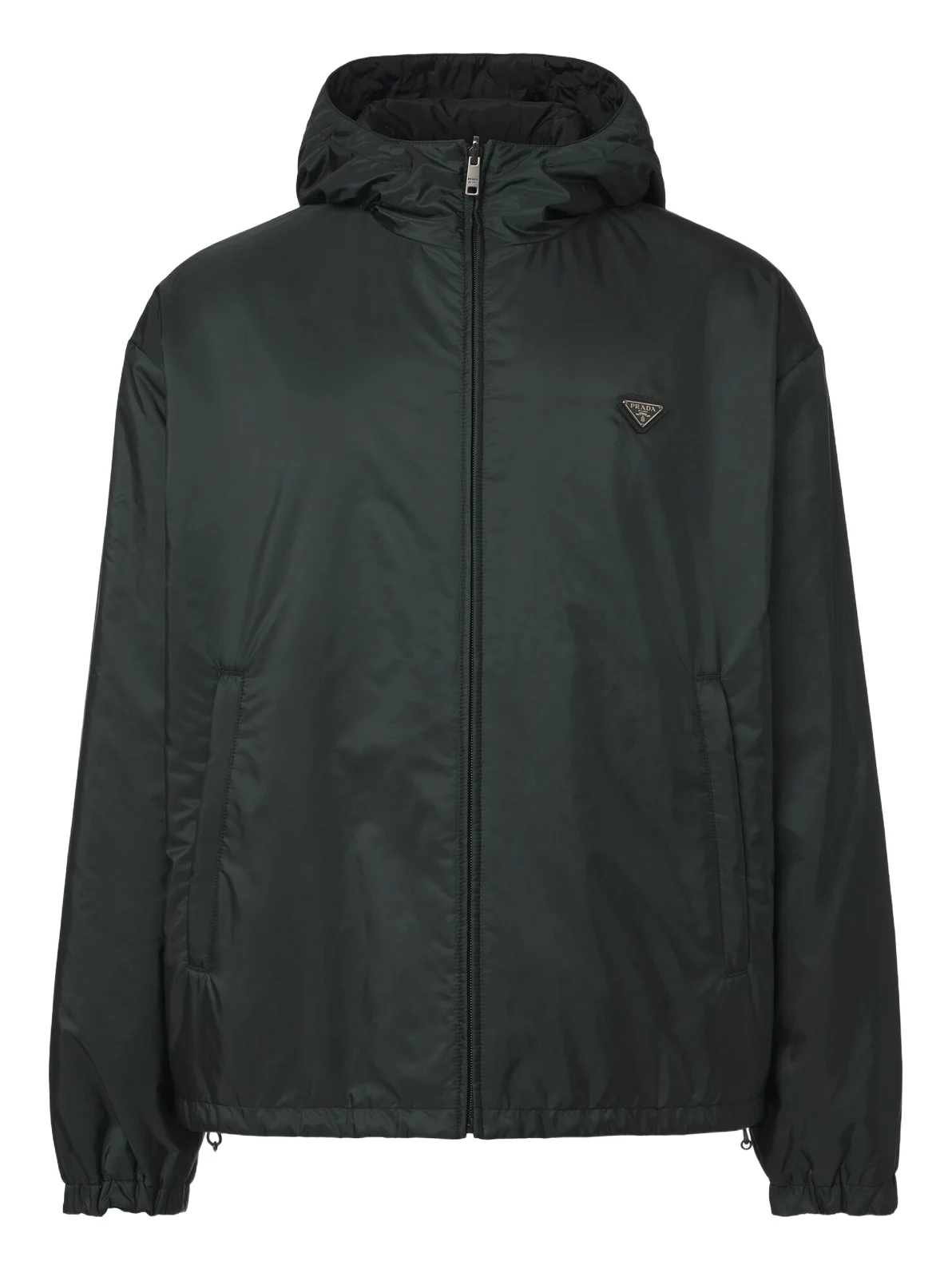 Prada Re-Nylon logo hooded jacket