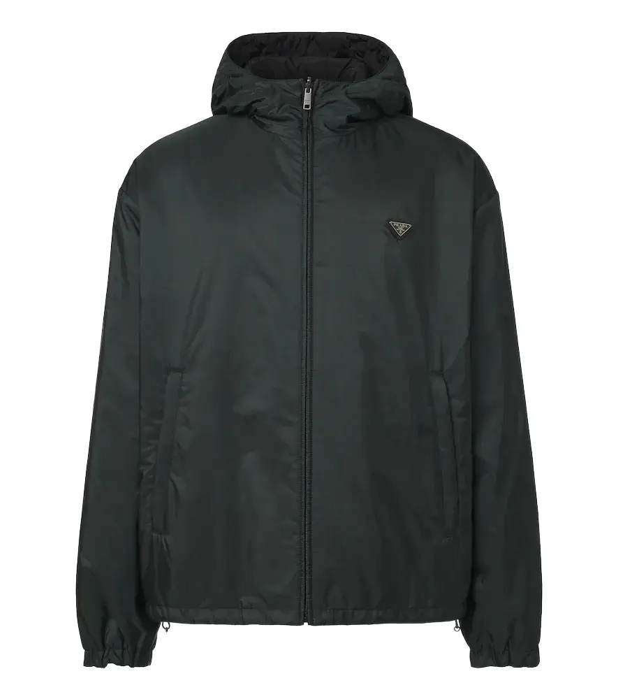 Prada Re-Nylon logo hooded jacket