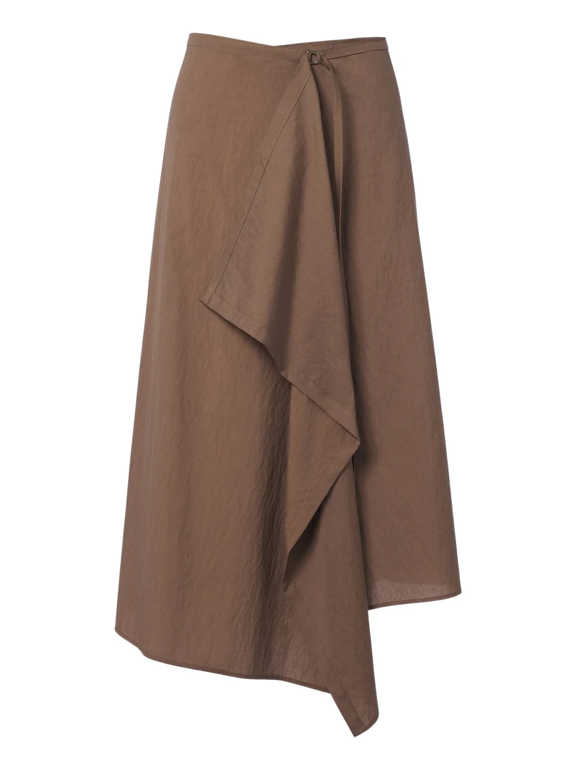 Draped cotton-blend wrap skirt Draped cotton-blend wrap skirt