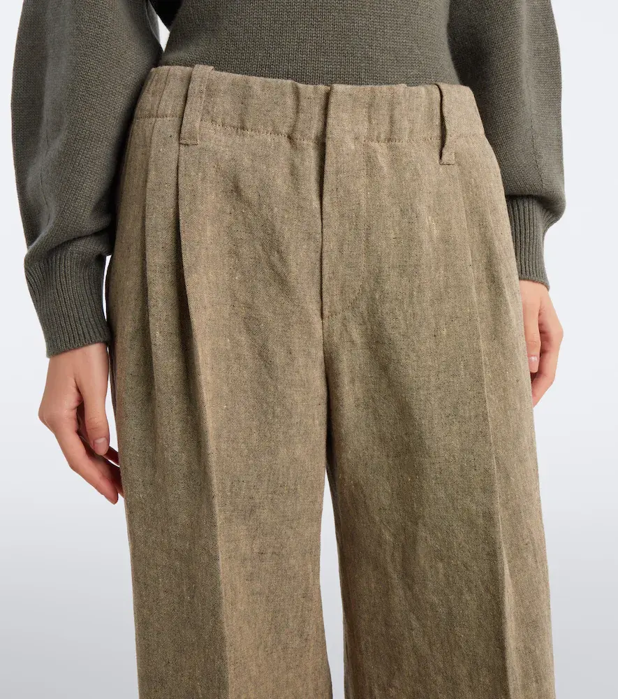 Brunello Cucinelli Monili linen wide-leg pants | Thumbnail 2 Brunello Cucinelli Monili linen wide-leg pants | Thumbnail 2