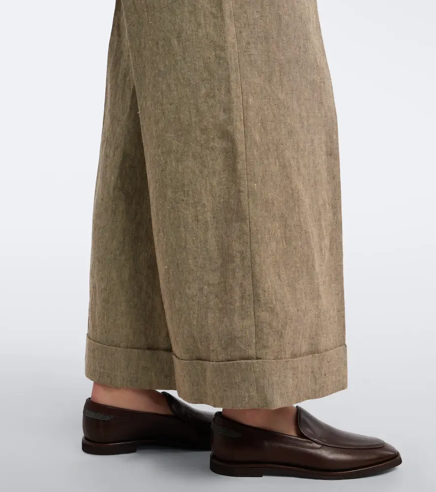 Brunello Cucinelli Monili linen wide-leg pants | Thumbnail 5 Brunello Cucinelli Monili linen wide-leg pants | Thumbnail 5