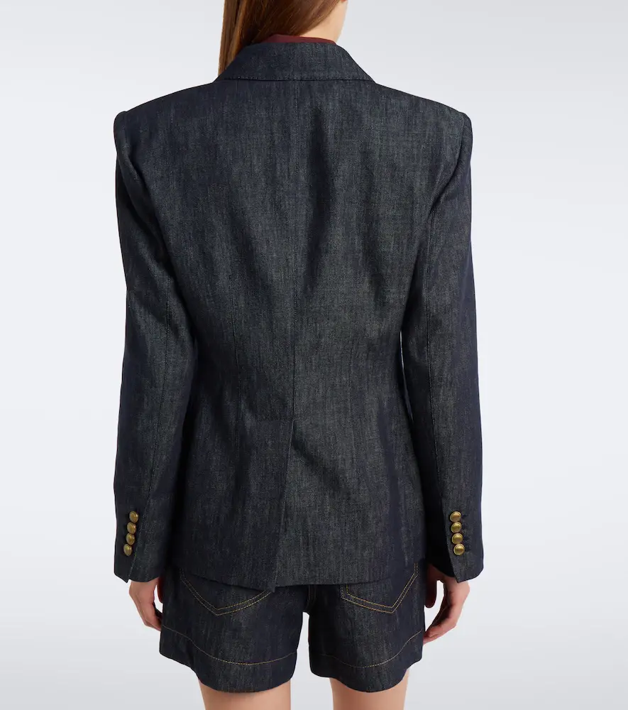 Brunello Cucinelli Double-breasted denim blazer | Thumbnail 3 Brunello Cucinelli Double-breasted denim blazer | Thumbnail 3