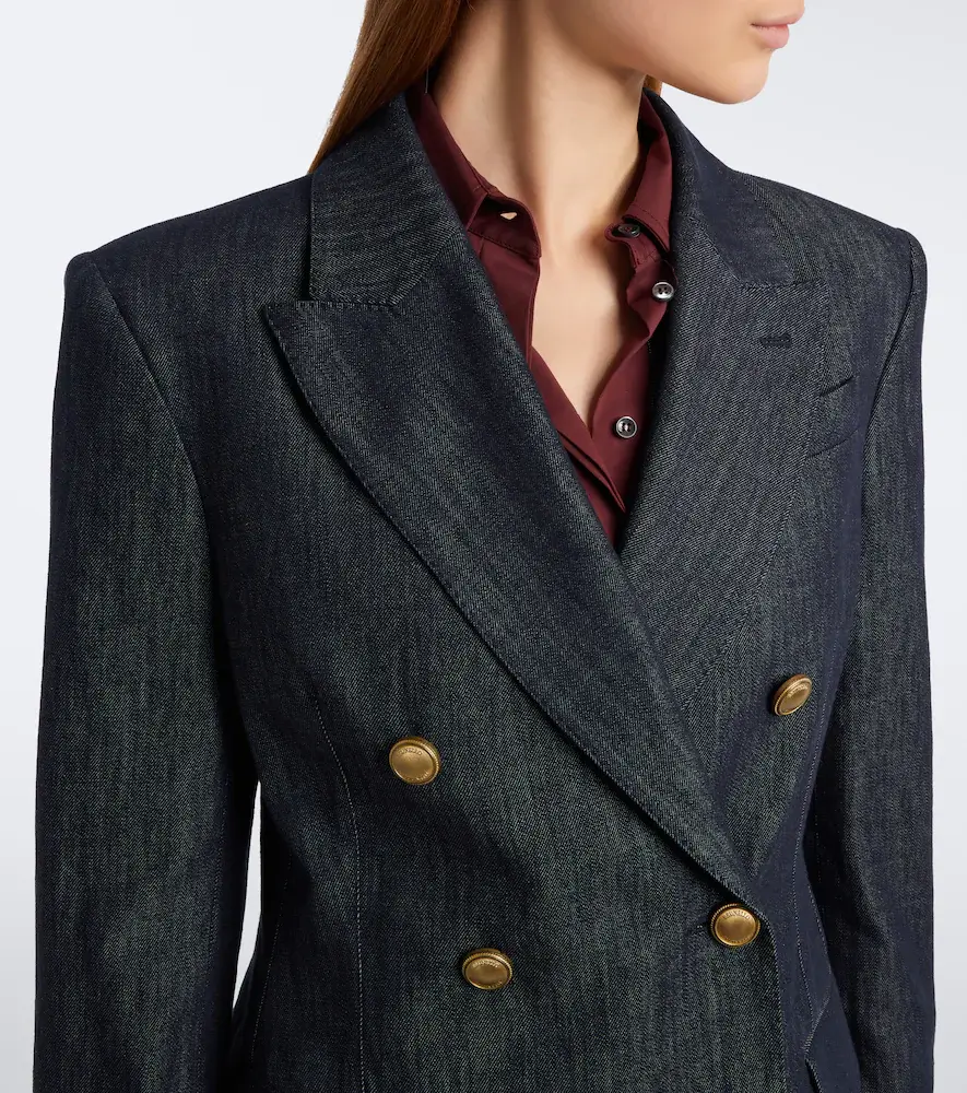 Brunello Cucinelli Double-breasted denim blazer | Thumbnail 7 Brunello Cucinelli Double-breasted denim blazer | Thumbnail 7