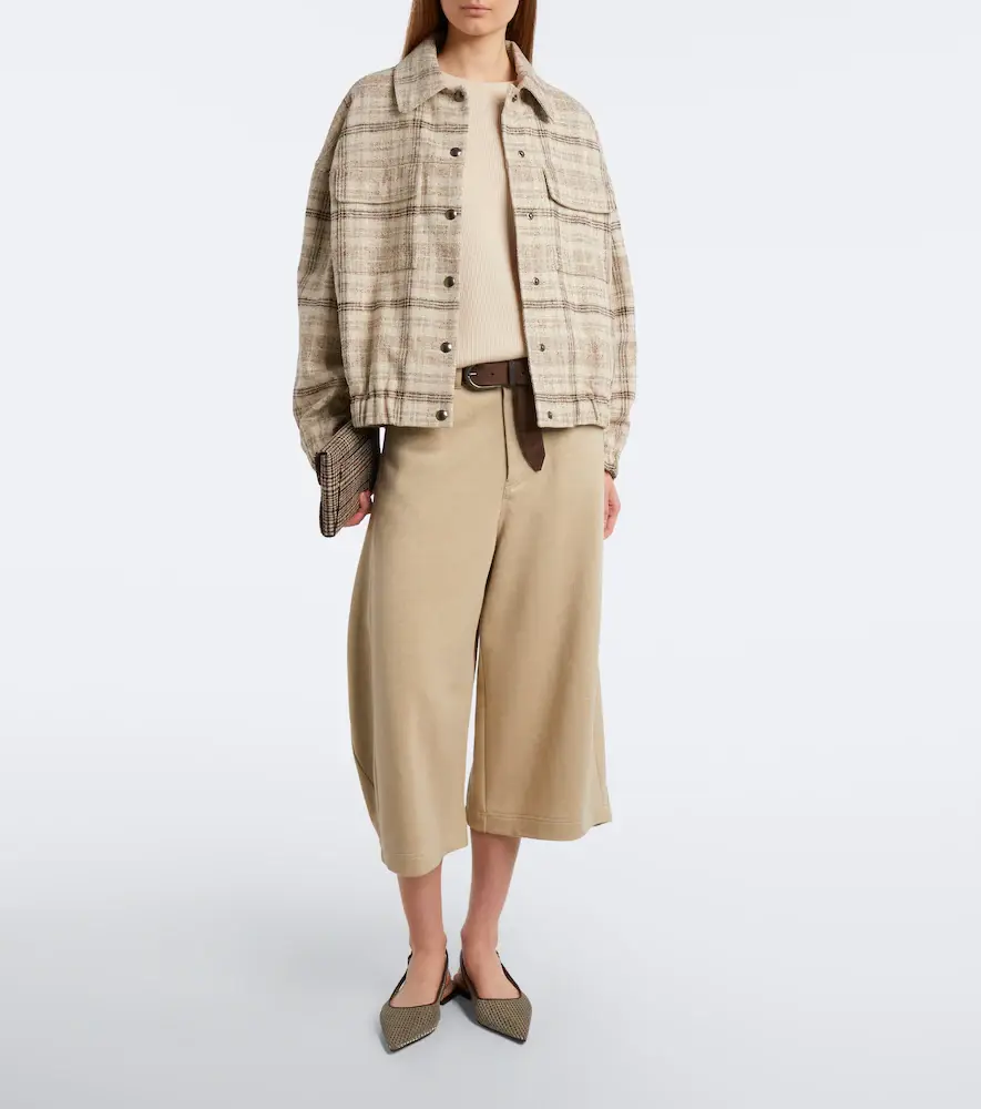 Brunello Cucinelli Cotton and linen culottes | Thumbnail 5