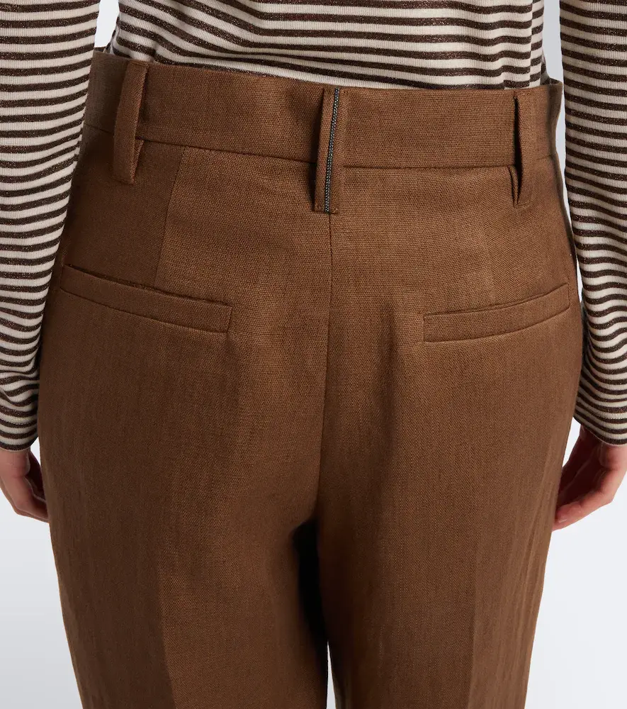 Brunello Cucinelli Monili linen wide-leg pants | Thumbnail 2 Brunello Cucinelli Monili linen wide-leg pants | Thumbnail 2