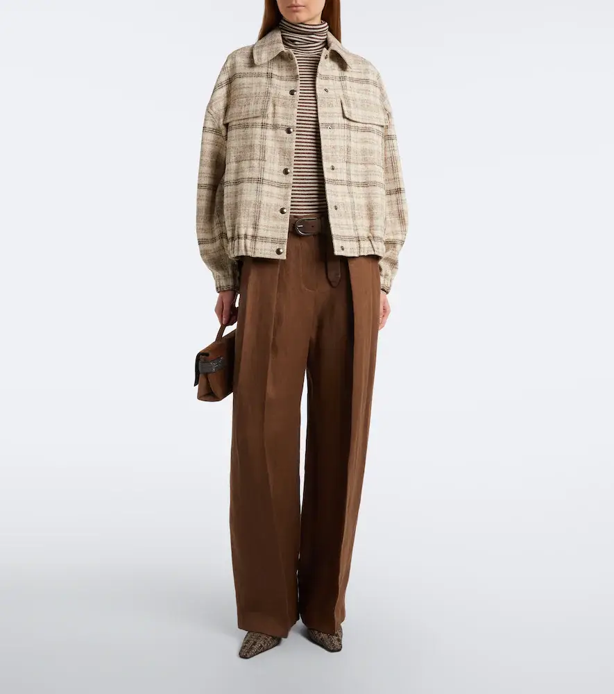 Brunello Cucinelli Monili linen wide-leg pants | Thumbnail 5 Brunello Cucinelli Monili linen wide-leg pants | Thumbnail 5