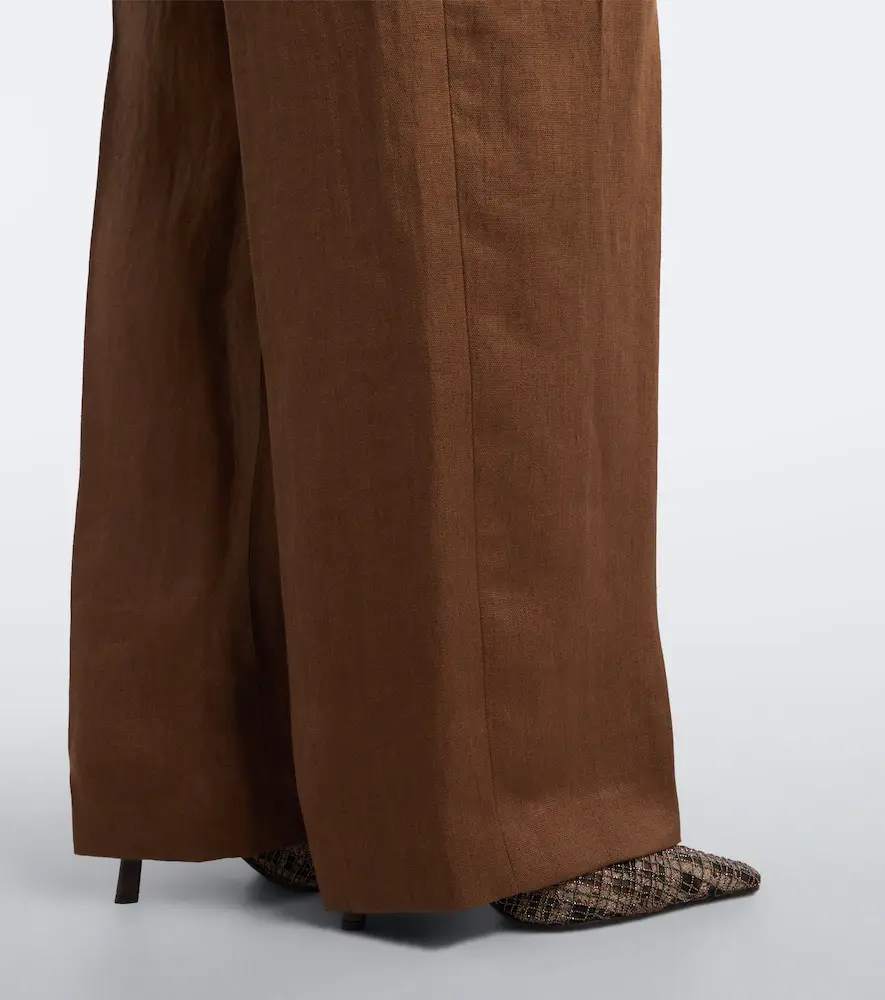Brunello Cucinelli Monili linen wide-leg pants | Thumbnail 6 Brunello Cucinelli Monili linen wide-leg pants | Thumbnail 6