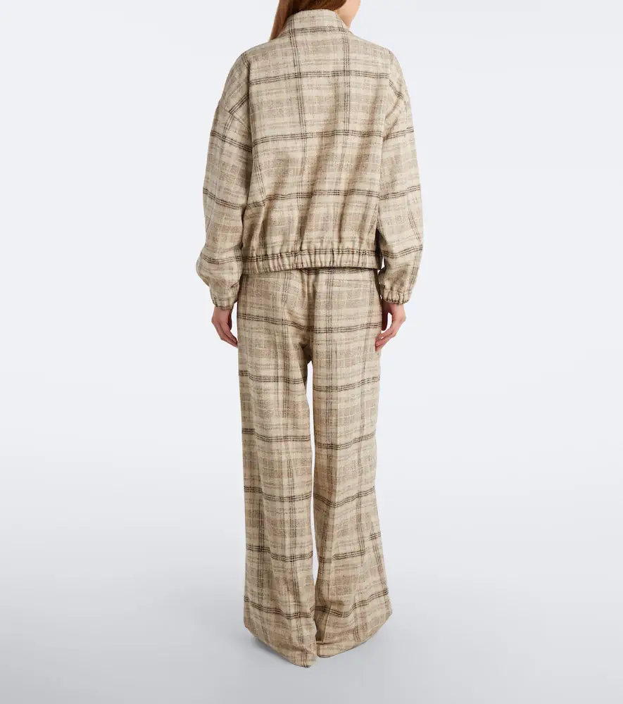 Brunello Cucinelli Cotton, silk, and hemp-blend wide-leg pants | Thumbnail 5 Brunello Cucinelli Cotton, silk, and hemp-blend wide-leg pants | Thumbnail 5