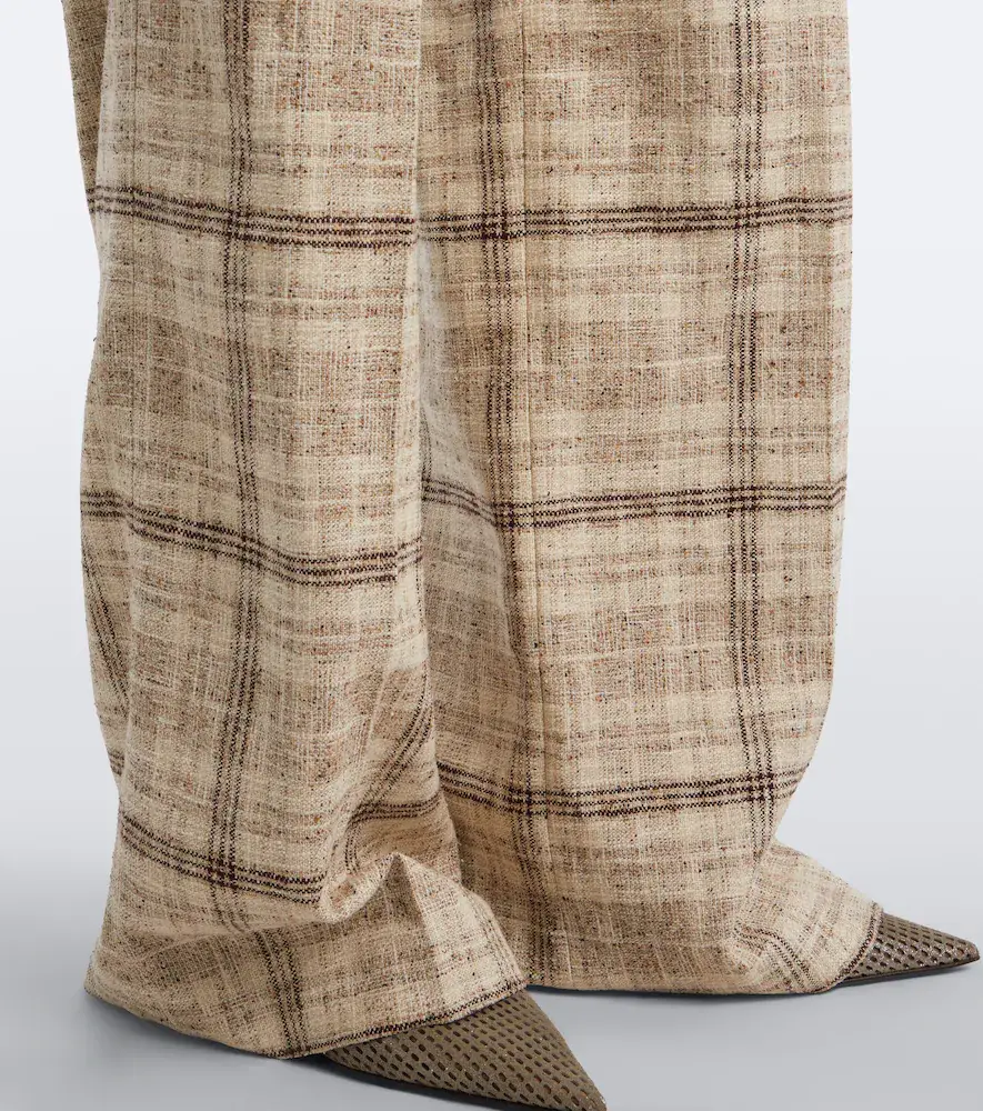 Brunello Cucinelli Cotton, silk, and hemp-blend wide-leg pants | Thumbnail 6 Brunello Cucinelli Cotton, silk, and hemp-blend wide-leg pants | Thumbnail 6