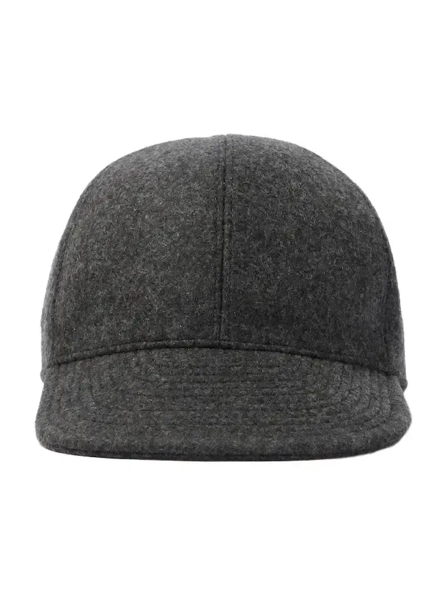 Wool and cashmere baseball cap