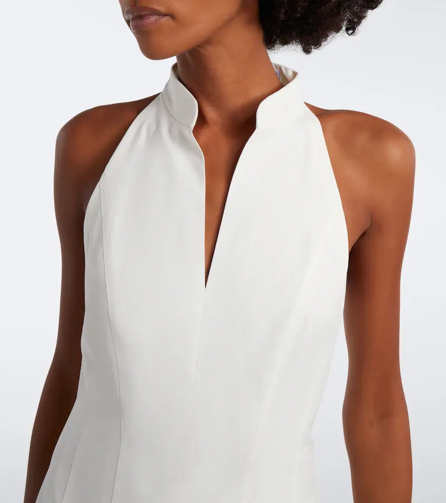 Brunello Cucinelli Pleated cotton poplin midi dress | Thumbnail 2 Brunello Cucinelli Pleated cotton poplin midi dress | Thumbnail 2