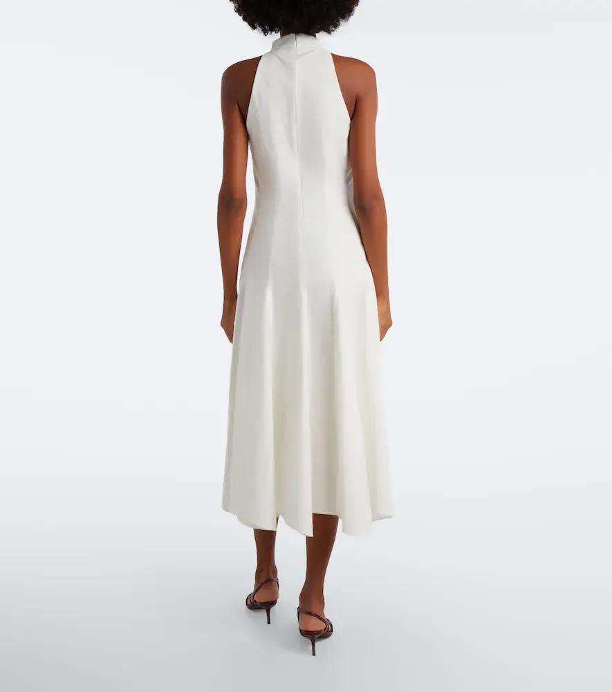 Brunello Cucinelli Pleated cotton poplin midi dress | Thumbnail 4 Brunello Cucinelli Pleated cotton poplin midi dress | Thumbnail 4