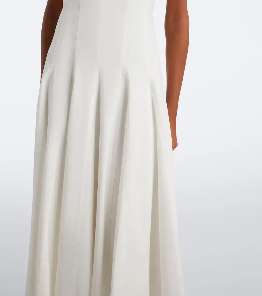 Brunello Cucinelli Pleated cotton poplin midi dress | Thumbnail 5 Brunello Cucinelli Pleated cotton poplin midi dress | Thumbnail 5