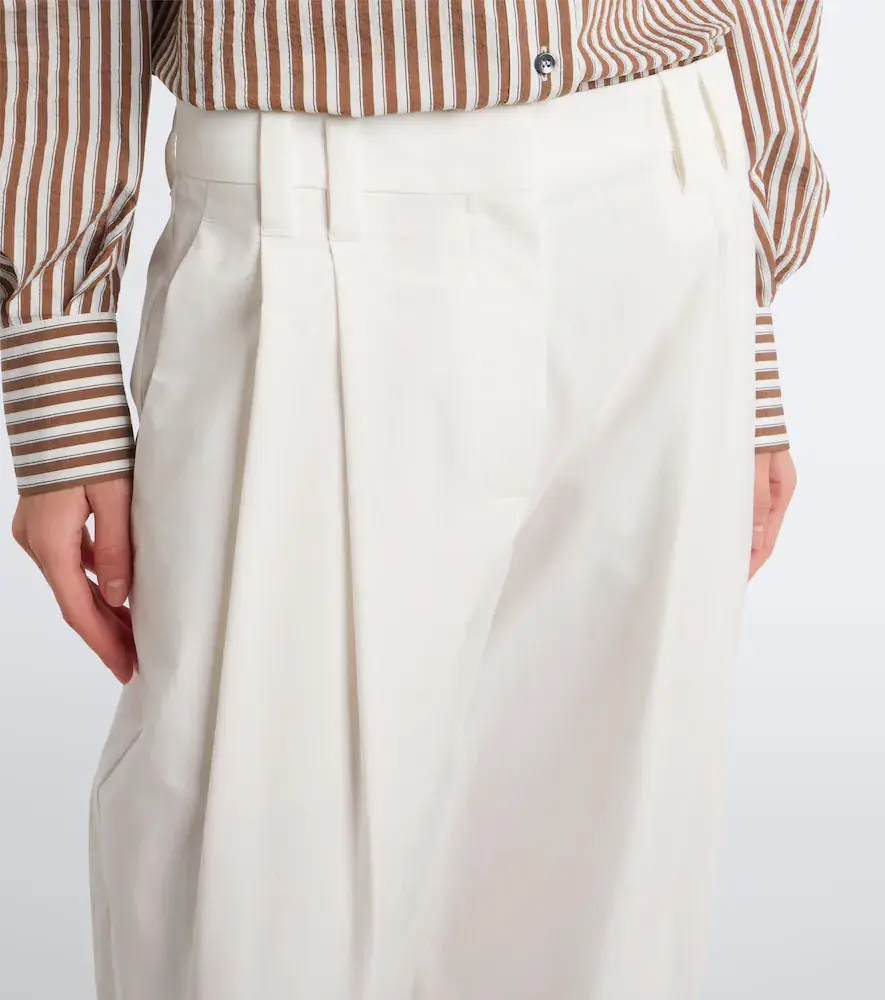 Brunello Cucinelli Monili cotton poplin wide-leg pants | Thumbnail 3 Brunello Cucinelli Monili cotton poplin wide-leg pants | Thumbnail 3