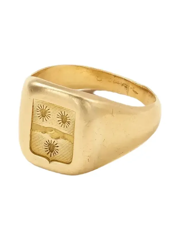 Stephanie Windsor Vintage 1900s Gold Signet Ring