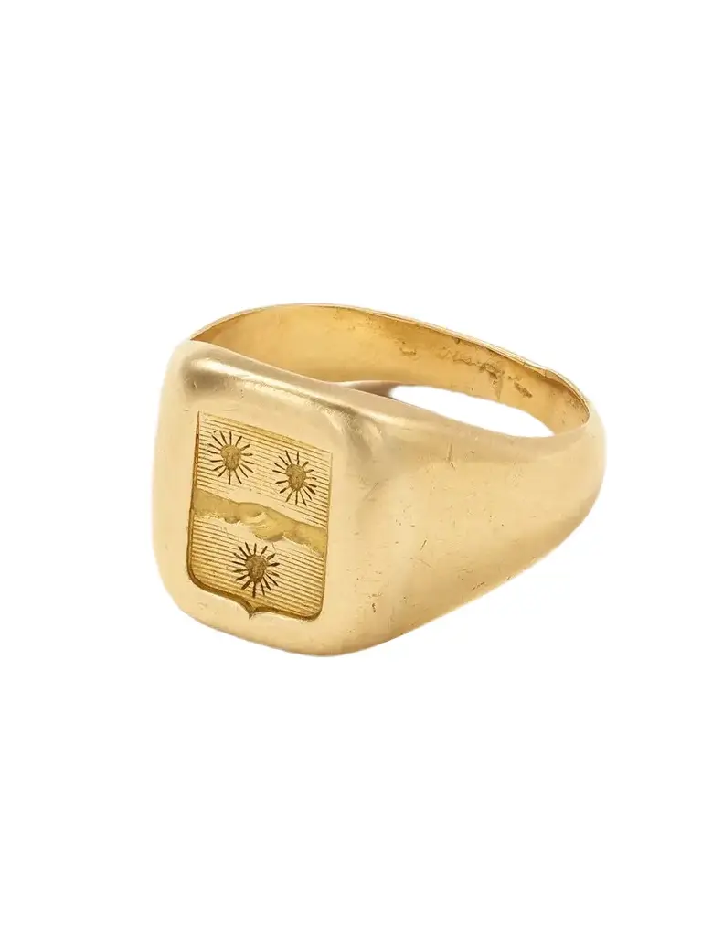 Stephanie Windsor Vintage 1900s Gold Signet Ring
