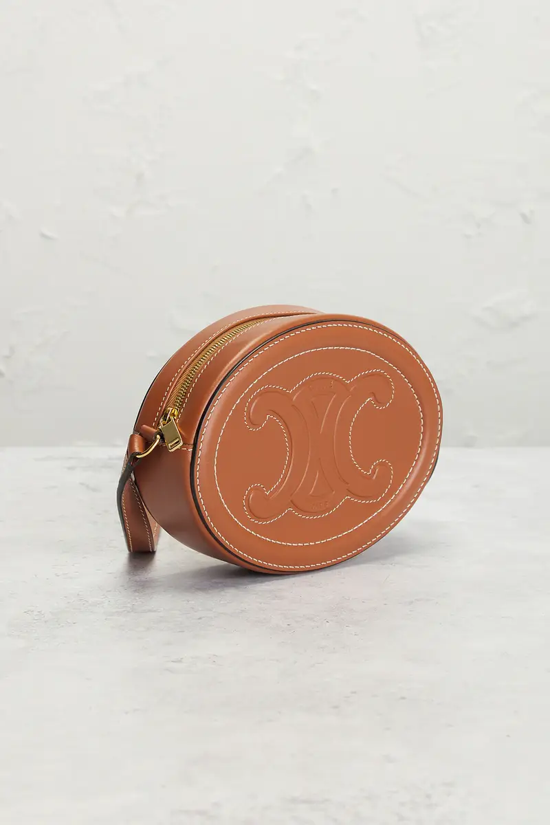 Celine Celine Triomphe Small Oval Crossbody Bag | Thumbnail 4 Celine Celine Triomphe Small Oval Crossbody Bag | Thumbnail 4