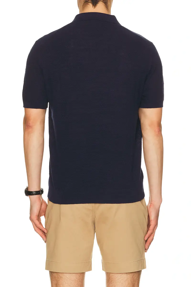 Polo Ralph Lauren Short Sleeve Textured Johnny Collar Polo Sweater | Thumbnail 2 Polo Ralph Lauren Short Sleeve Textured Johnny Collar Polo Sweater | Thumbnail 2