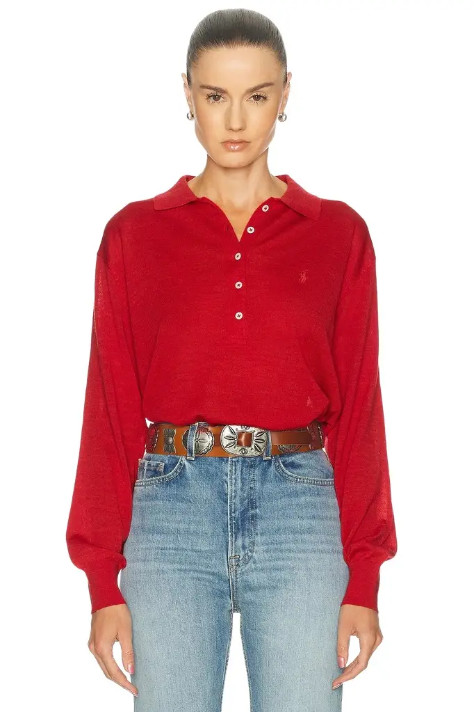 Long Sleeve Polo Sweater Long Sleeve Polo Sweater