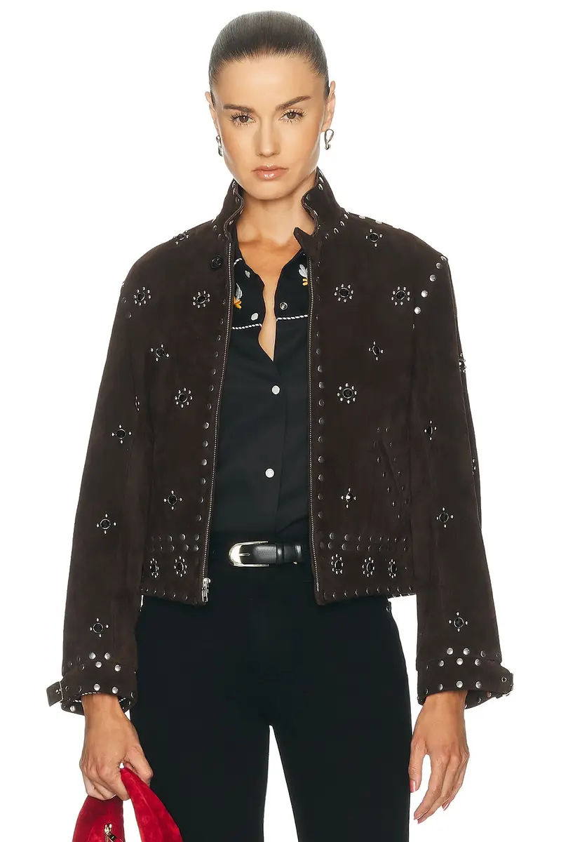 BODE Studded Howard Suede Jacket | Thumbnail 2 BODE Studded Howard Suede Jacket | Thumbnail 2