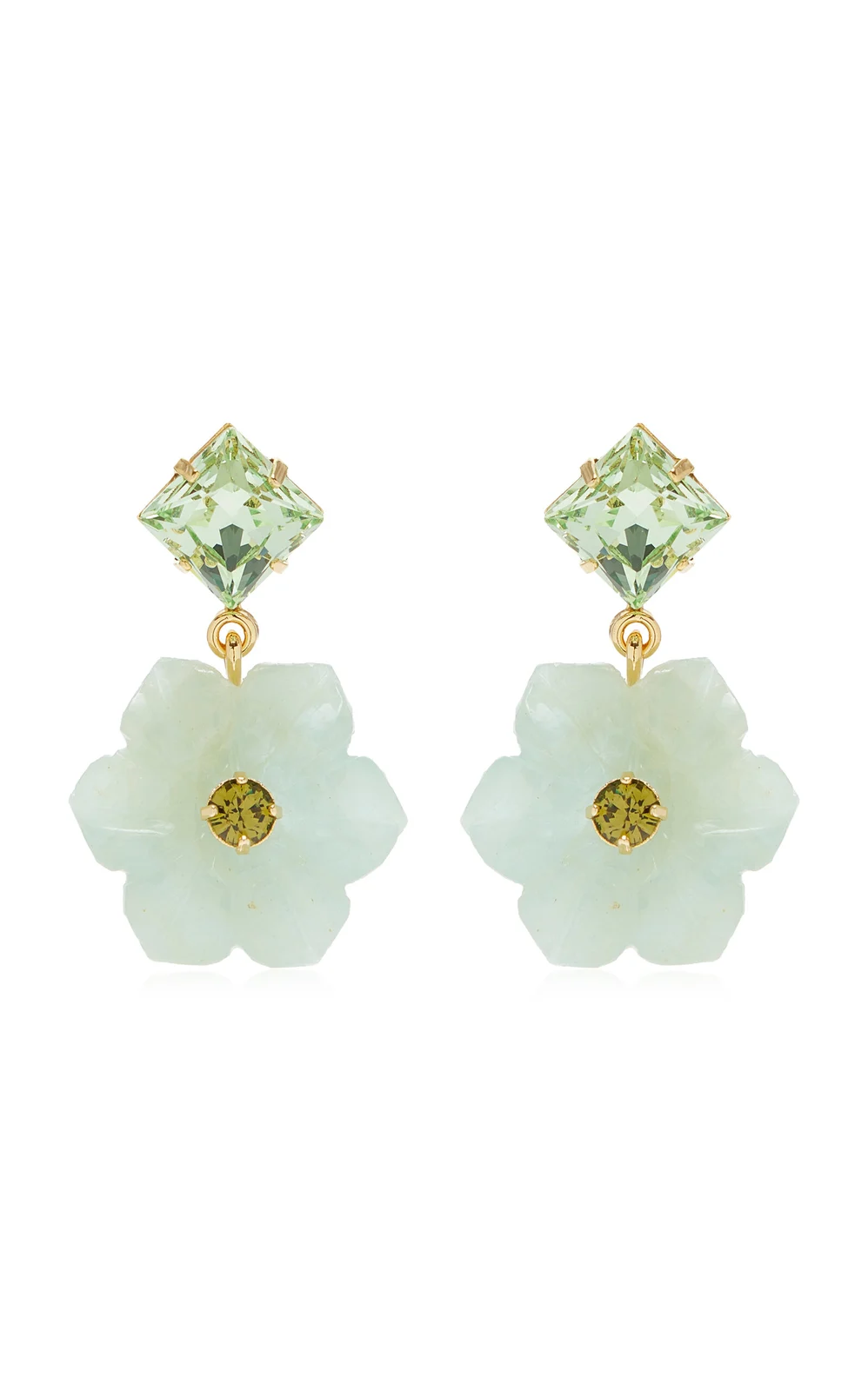 Jennifer Behr Midori 18K Gold-Plated Crystal Earrings