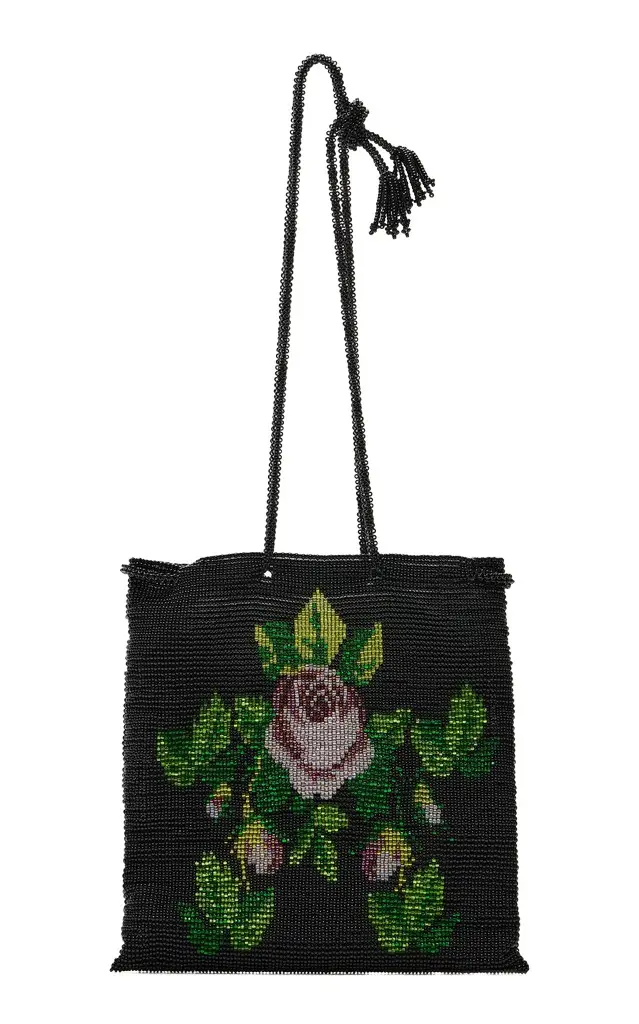 Exclusive Floral Beaded Pouch