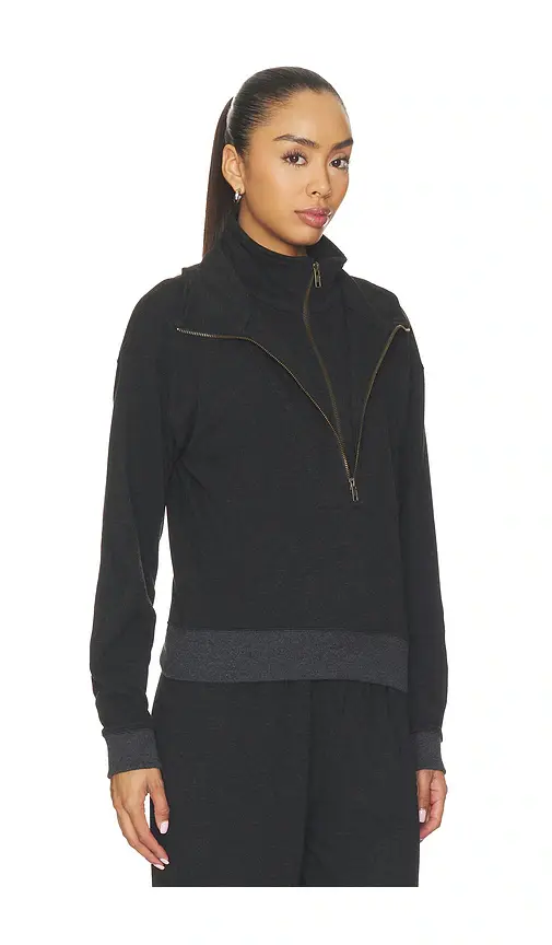 Bobi Double Zip Funnel Neck Pullover | Thumbnail 2 Bobi Double Zip Funnel Neck Pullover | Thumbnail 2