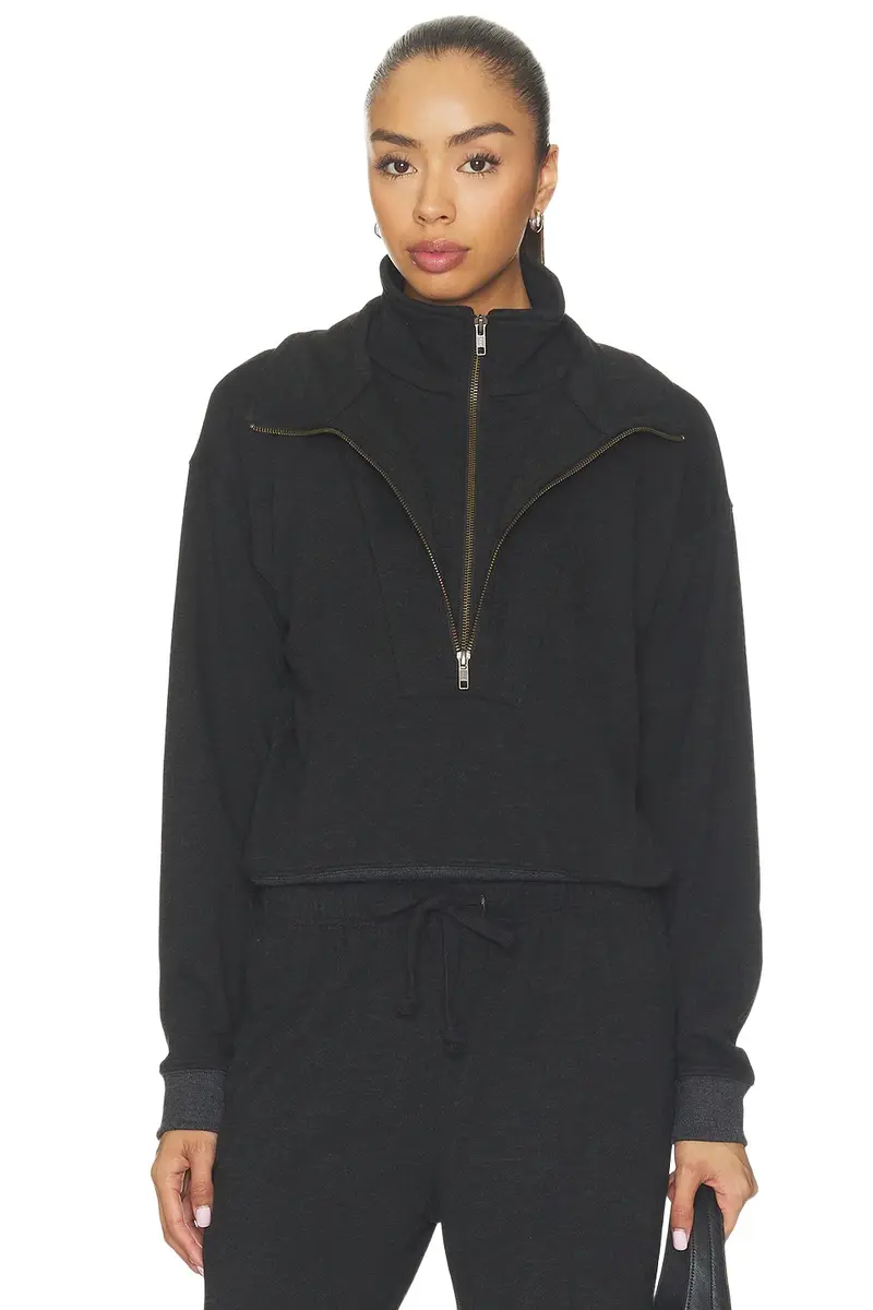 Double Zip Funnel Neck Pullover
