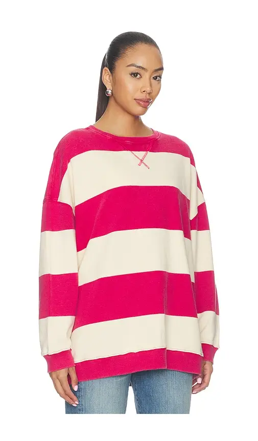 Free People Classic Striped Crew Wide Tee Top | Thumbnail 2 Free People Classic Striped Crew Wide Tee Top | Thumbnail 2