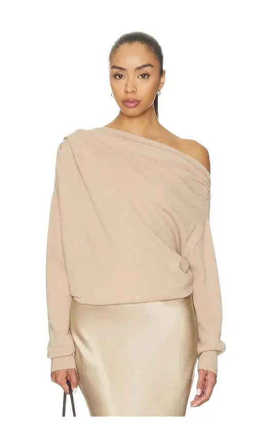 THE SEI Long Sleeve Assymetrical Drape Sweater