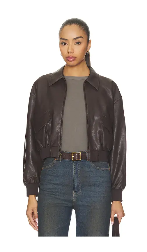 GOOD AMERICAN The Better Than Leather Cropped Jacket | Thumbnail 2 GOOD AMERICAN The Better Than Leather Cropped Jacket | Thumbnail 2