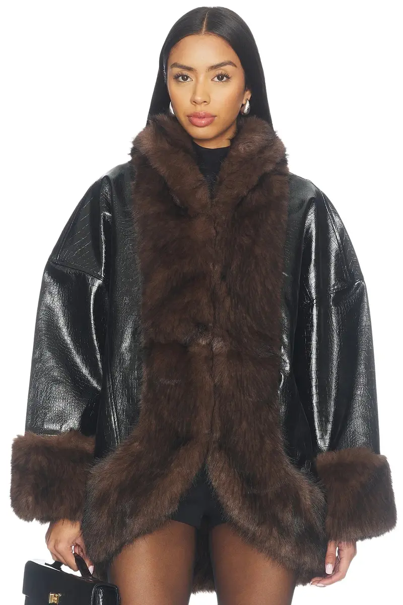 Apparis Carrie Faux Croc Coat