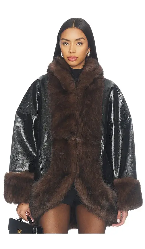 Apparis Carrie Faux Croc Coat