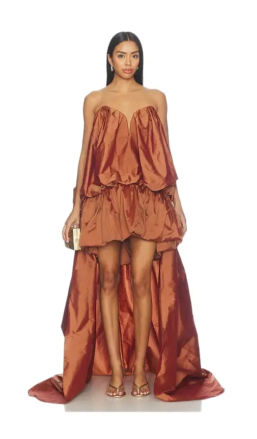 Aknvas Arlene Draped Runway Gown