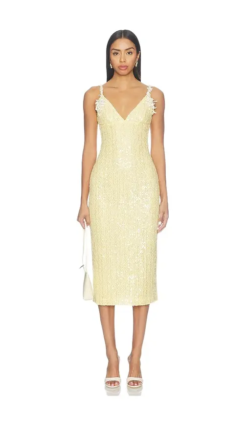 PatBo Lara Crochet Flowers Midi Dress