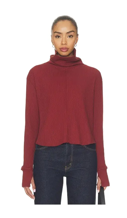 Bobi Boxy Crop Turtleneck