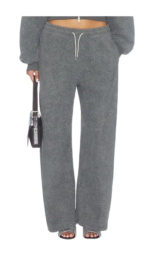 Alexander Wang Mid-Rise Track Pant With Rhinestone Drawcord