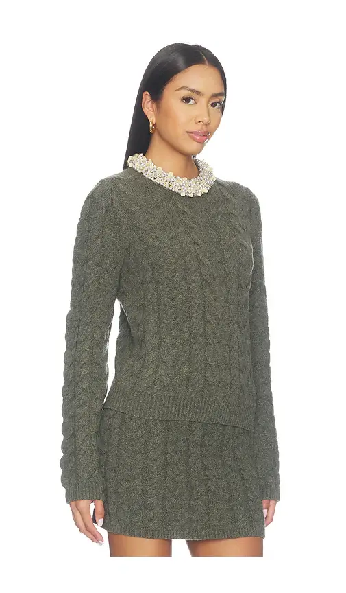 Ulla Johnson Marlie Cropped Knit Pullover With Embellishment | Thumbnail 2 Ulla Johnson Marlie Cropped Knit Pullover With Embellishment | Thumbnail 2