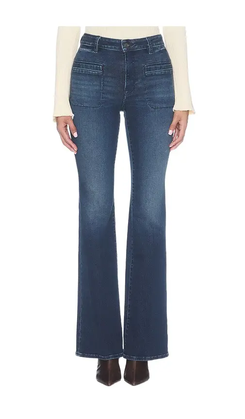 GOOD AMERICAN Soft Tech Good Legs Flare Jeans