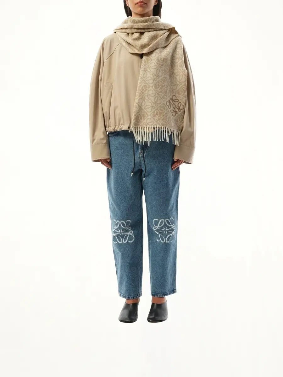 Loewe Anagram Wool Cashmere Scarf | Thumbnail 5 Loewe Anagram Wool Cashmere Scarf | Thumbnail 5