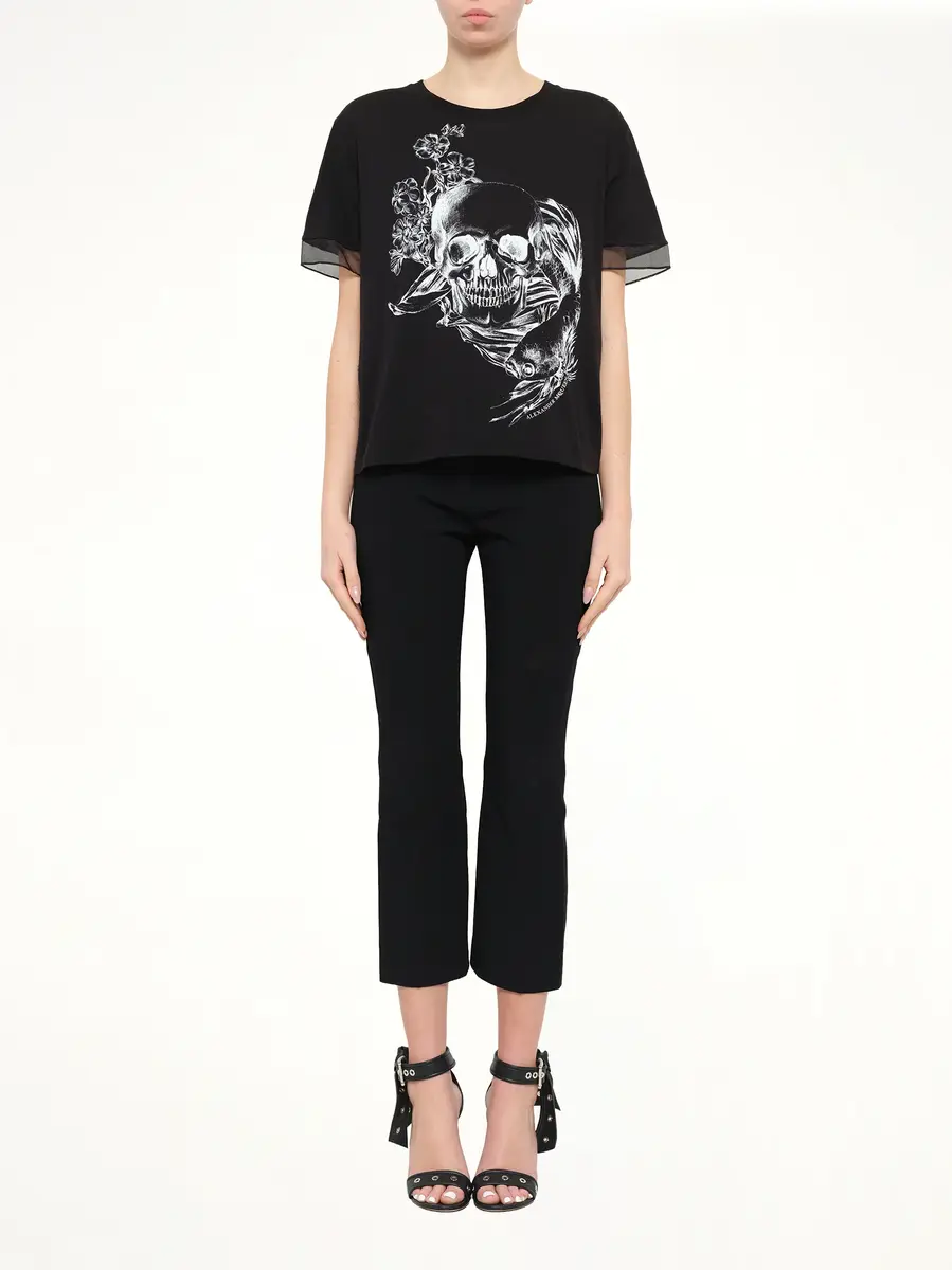 Alexander McQueen Alexander Mcqueen Fish Skull Tee in Black/white | Thumbnail 2 Alexander McQueen Alexander Mcqueen Fish Skull Tee in Black/white | Thumbnail 2