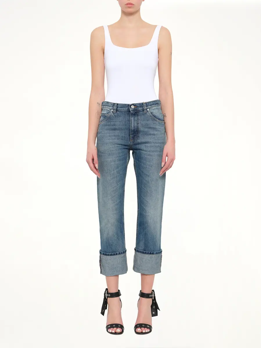 Alexander McQueen Alexander Mcqueen Pants in Blue | Thumbnail 2 Alexander McQueen Alexander Mcqueen Pants in Blue | Thumbnail 2