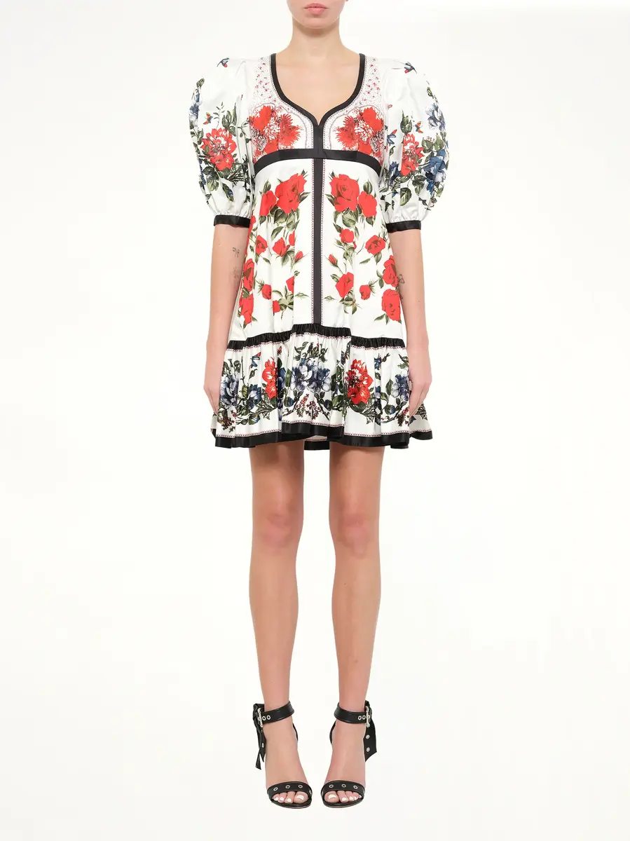 Alexander McQueen Alexander Mcqueen Floral Table Abito Dress in Mix | Thumbnail 2 Alexander McQueen Alexander Mcqueen Floral Table Abito Dress in Mix | Thumbnail 2