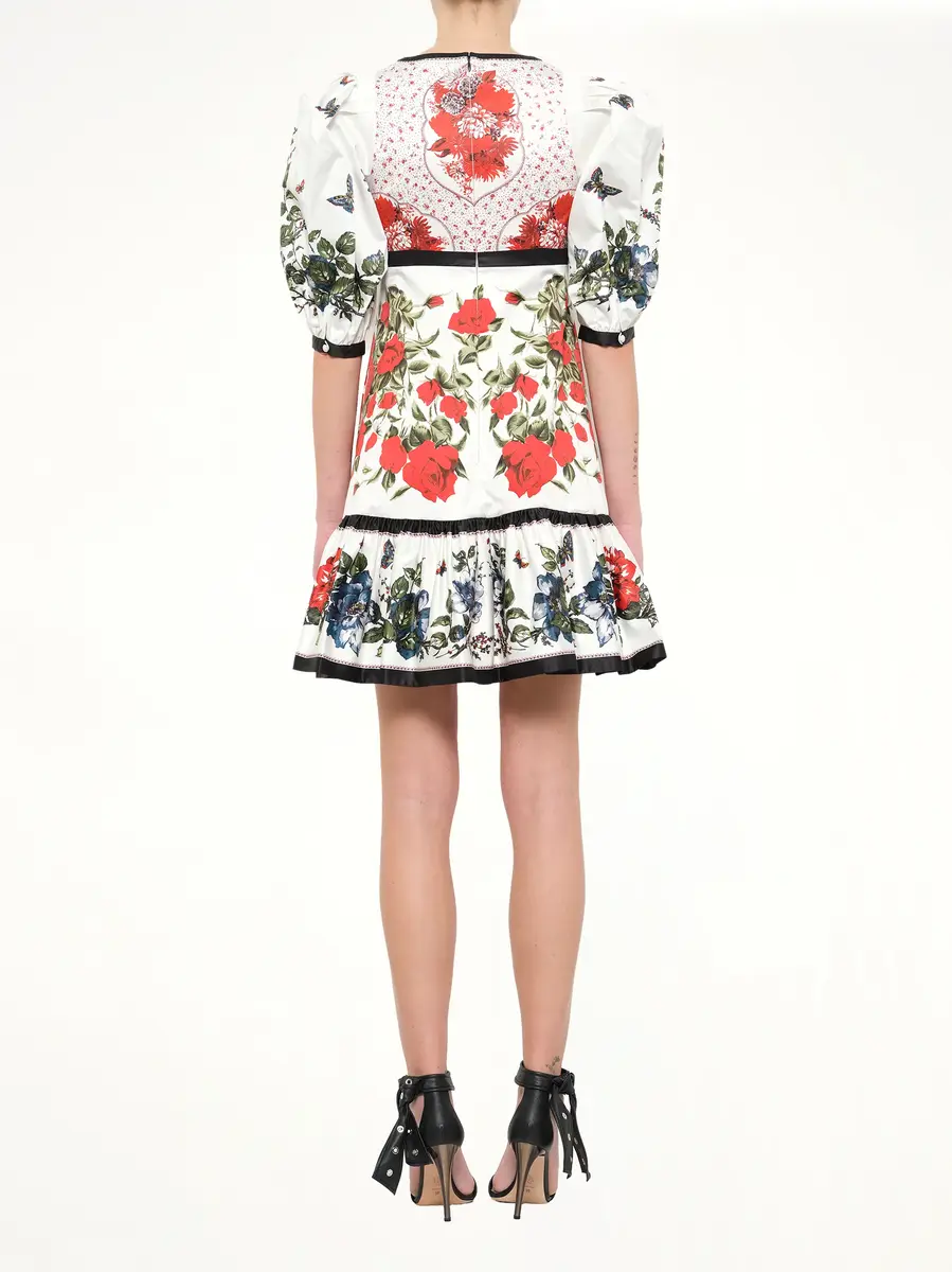 Alexander McQueen Alexander Mcqueen Floral Table Abito Dress in Mix | Thumbnail 4 Alexander McQueen Alexander Mcqueen Floral Table Abito Dress in Mix | Thumbnail 4