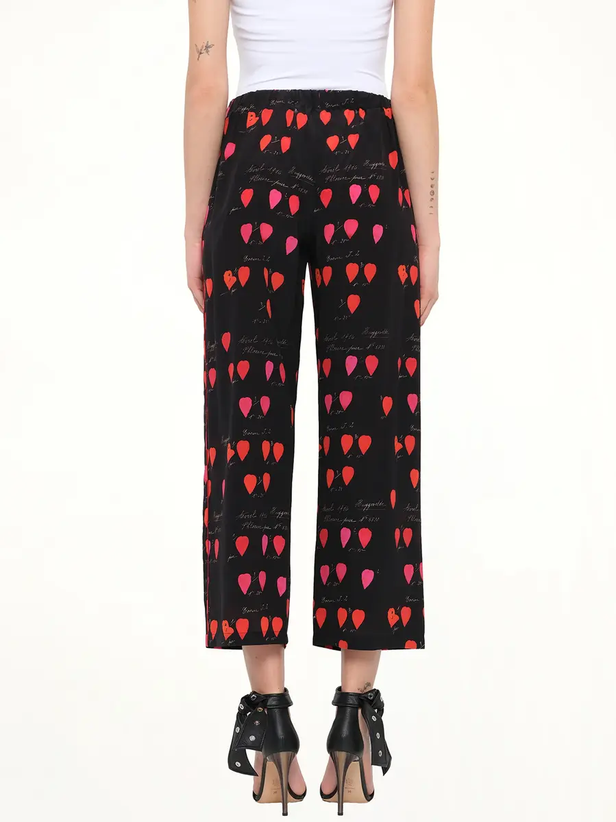 Alexander McQueen Alexander Mcqueen Petal Print Pants in Black/red | Thumbnail 3 Alexander McQueen Alexander Mcqueen Petal Print Pants in Black/red | Thumbnail 3