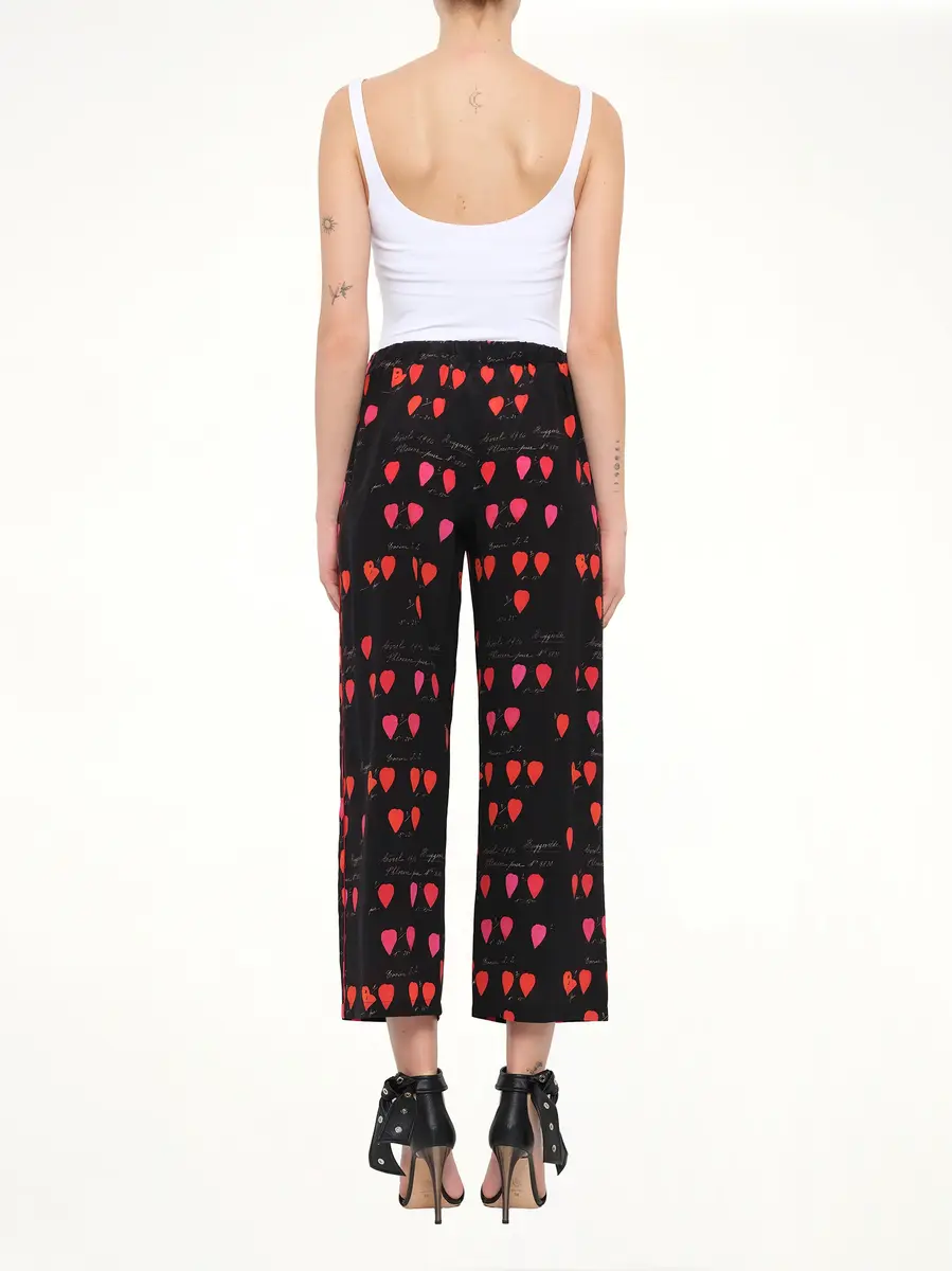 Alexander McQueen Alexander Mcqueen Petal Print Pants in Black/red | Thumbnail 4 Alexander McQueen Alexander Mcqueen Petal Print Pants in Black/red | Thumbnail 4