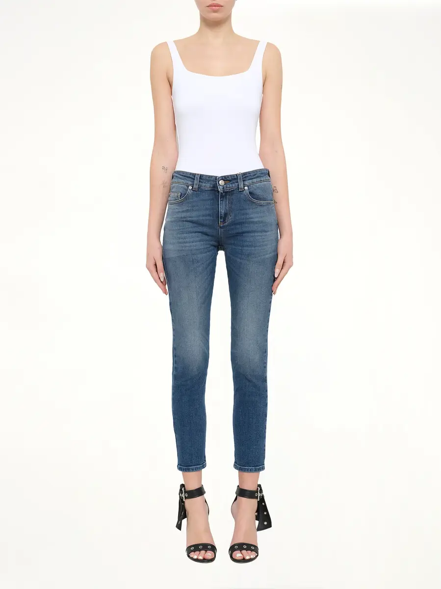 Alexander McQueen Alexander Mcqueen Embroidered Denim Jeans | Thumbnail 2 Alexander McQueen Alexander Mcqueen Embroidered Denim Jeans | Thumbnail 2