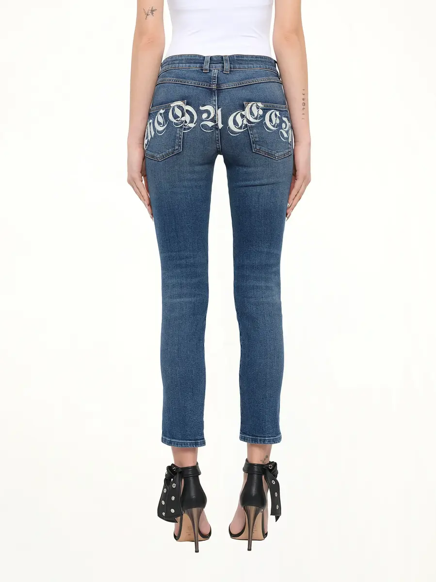 Alexander McQueen Alexander Mcqueen Embroidered Denim Jeans | Thumbnail 3 Alexander McQueen Alexander Mcqueen Embroidered Denim Jeans | Thumbnail 3