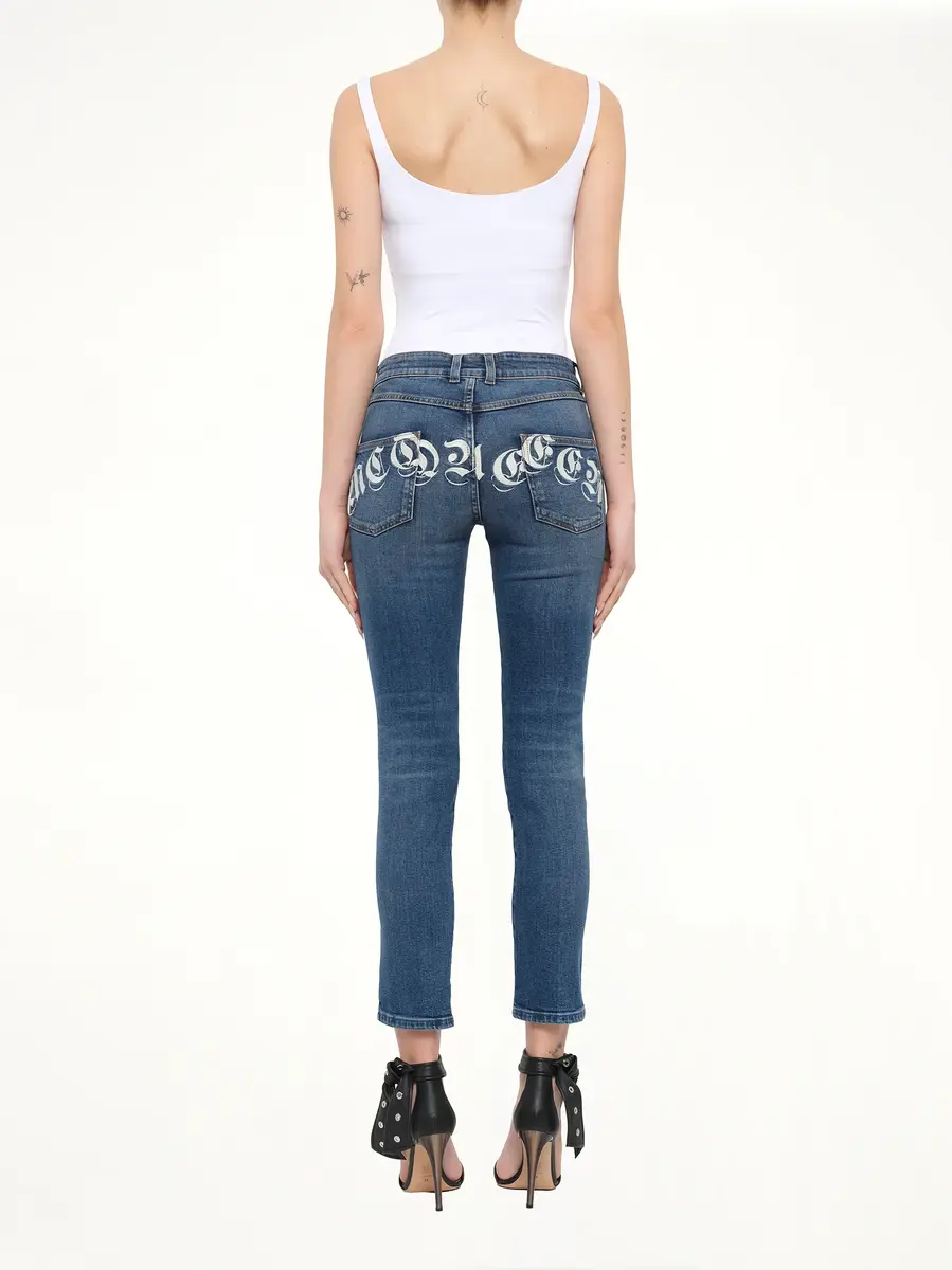 Alexander McQueen Alexander Mcqueen Embroidered Denim Jeans | Thumbnail 4 Alexander McQueen Alexander Mcqueen Embroidered Denim Jeans | Thumbnail 4